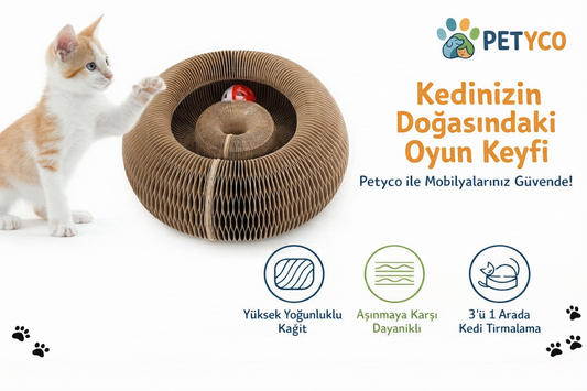 Petyco™ Mobilya Kurtaran Akıllı Kedi Yatağı (3-in-1)